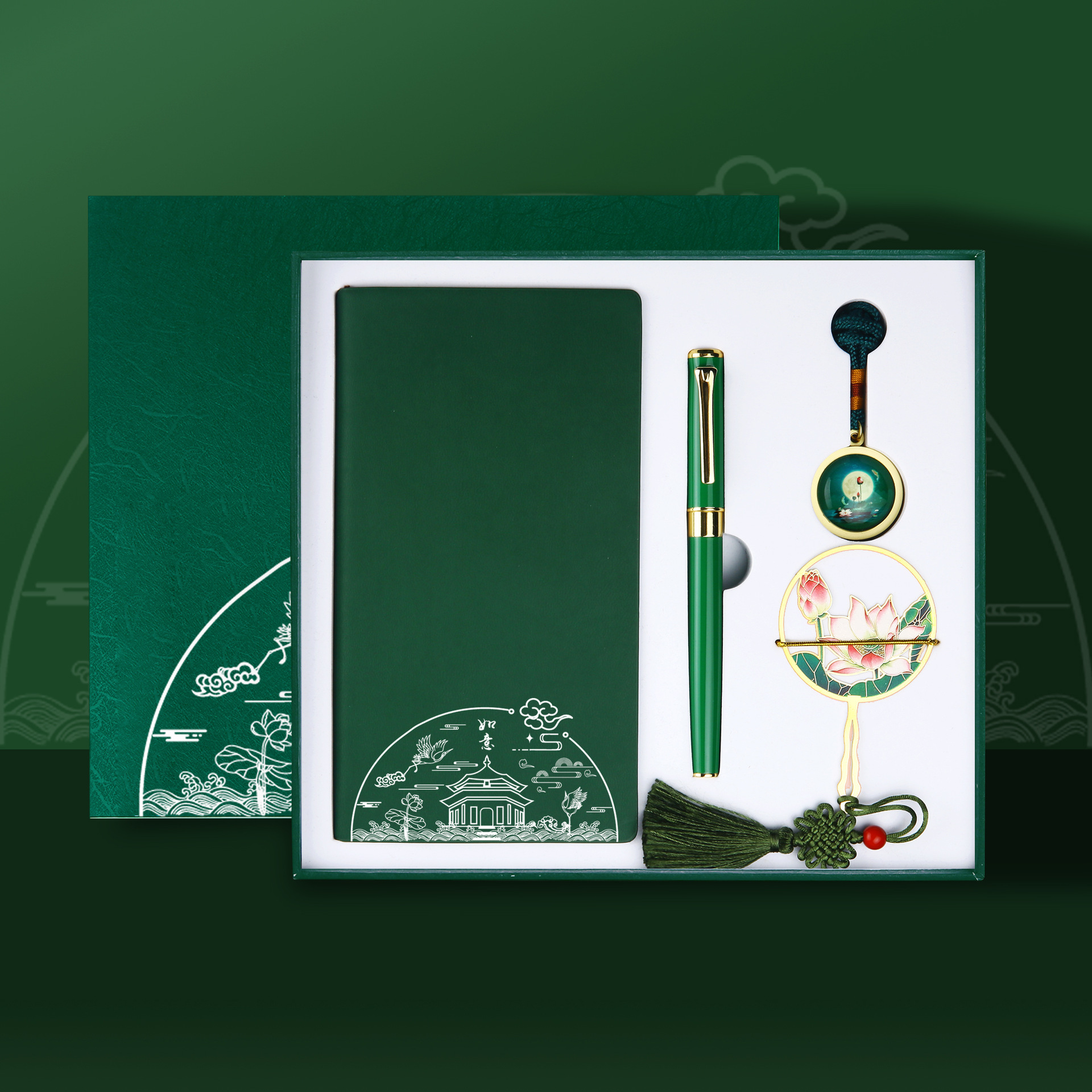 荷花禮品套裝|國潮禮品